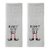SKL Home 3pc Blame it on Elf Hand Towels and Winter Greeting Rugs - 2 of 4
