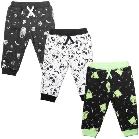 Disney Nightmare Before Christmas Sally Jack Skellington Baby 3 Pack Jogger  Pants Newborn To Infant : Target