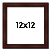 PosterPalooza | Square Distressed Brown Picture Frame - UV Acrylic, Foam Board Backing, Hanging Hardware - 2 of 4