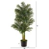 Nearly Natural 6-ft Golden Cane Artificial Palm Tree in Black Tin Planter - 2 of 4