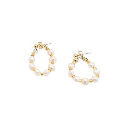 SOHI Women's Gold Snowball Teardrop Drop Earrings