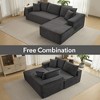 L-Shaped Modular Sectional Couch for Living Room, Plush Corduroy Fabric Upholstered Sofa, Modern Lounge, No Assembly Required - 3 of 4