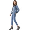 INSPIRE CHIC Women's Stand Collar Zip Up Biker Lightweight Moto Jacket - 4 of 4