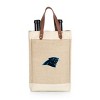 NFL Carolina Panthers Pinot Jute Insulated Wine Bag - Beige - 2 of 4