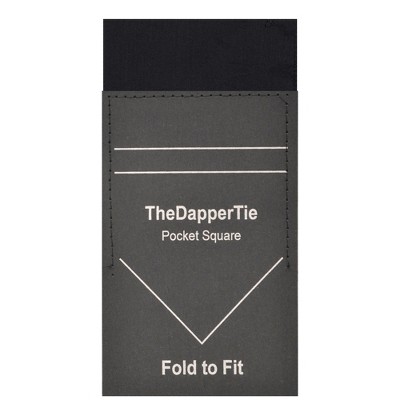 TheDapperTie - Men's Cotton Flat Pre Folded Pocket Square on Card