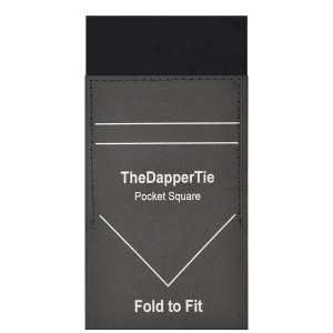 TheDapperTie - Men's Cotton Flat Pre Folded Pocket Square on Card - 1 of 3