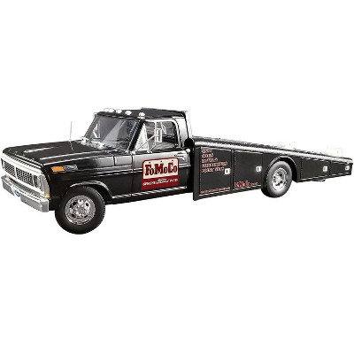 1970 Ford F-350 Ramp Truck "FoMoCo Parts" Black 1/18 Diecast Model Car by ACME