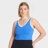 Women's Everyday Soft Light Support Contrast V-Neck Cropped Sports Bra - All In Motion™ - 4 of 4
