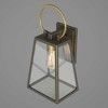 Progress Lighting Barnett Collection 1-Light Medium Wall Lantern in Antique Bronze with Glass Shade - 2 of 4
