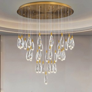 43-Lights Round Ranidrop LED Crystal Chandelier - 1 of 4