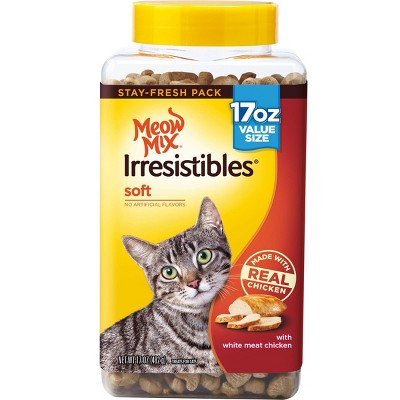Meow Mix Irresistibles with Chicken Soft Chewy Cat Treats - 17oz