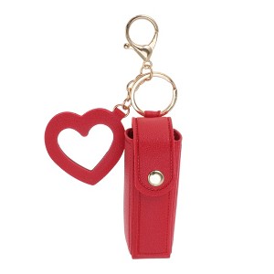 Unique Bargains Lipstick Bag with Mirror Handbag Charm 1 Pc - 1 of 4