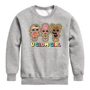 Boys' - LOL Surprise! - You Glow Girl Graphic Long Sleeve Fleece Sweatshirt - 1 of 4