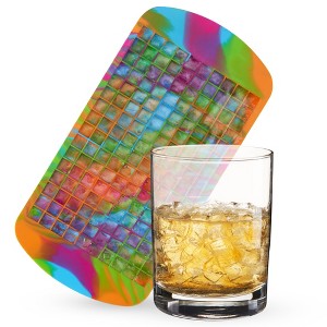 Host Mini Ice Cube Tray, Makes 160 Cubes, Durable Silicone Trays, Perfect for Cocktails, Whiskey, Margarita, Iced Coffee, Set of 1, Colored Marble - 1 of 4