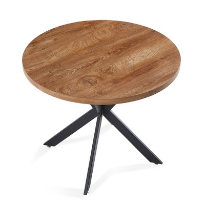 TiramisuBest Creative Design Veneered MDF Wood Structure Rectangular Walnut Dining Table, Showcasing the Elegance,Walnut