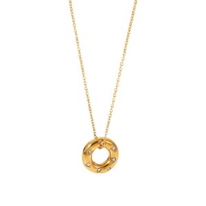 Clotth Women’s Gold-Tone Vintage Necklace – Stylish Pendant, Easy Clasp & Tarnish-Free | Gifts for Her, Office, Parties,Circle - 1 of 4