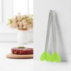 Unique Bargains Pcs Food Tongs Heart-Shaped Ice & Food Tongs Dishwasher Safe Stainless Steel Silicone 5 Inch 1 Pcs - 2 of 3