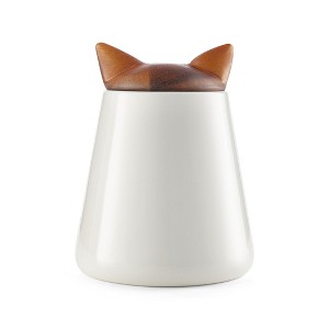 nambe Cat Treat Jar - 1 of 4