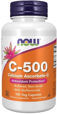 Vitamin C-500 Calcium Ascorbate-C by Now Foods  -  100 Capsule