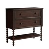 PAGED Elegant Nightstand Accent Bedside Table with Solid Wood Frame and Turned Legs for Bedroom - 4 of 4