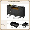 Jojoka 8 Drawer Dresser with LED Lights & Charging Station – Modern Storage Cabinet for Bedroom, Living Room, Entryway - 2 of 4
