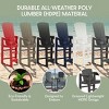 WestinTrends Azura Outdoor Tall Adirondack Chairs With Connecting Table Tray (Set of 2), White - 4 of 4