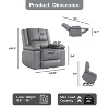 Oversized Power Lift Recliner Chair, Adjustable Reclining Chair with Massage and Heat, Faux PU Leather Massage Chair - 3 of 4