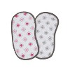 Bacati - Moroccan Tiles Pink/Gray Muslin 4 pc set of Bibs & Burp Cloths Set - 3 of 4