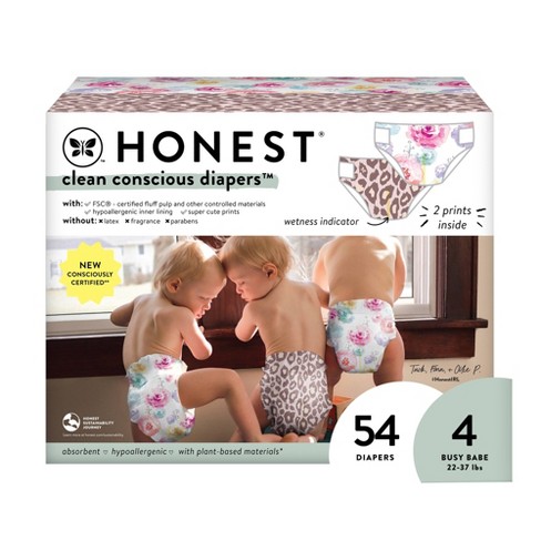 Honest Clean Conscious Disposable Diapers - Wild Thang & Rose