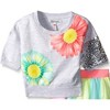 Kensie Little Girl's 2-Piece French Terry Cropped Top and Tulle Skirt Sets - 2 of 3