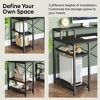 Bestier 55'' Computer Desks with Reversible Bookshelf, Standing Writing Desk for Home Office/Studying/Gaming - 4 of 4