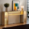 Hommoo Console Table with LED Lights Brown - 4 of 4