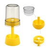 Unique Bargains Toothbrush Holder Stand with Cover with 3 Slots PP for Bathroom Pink 8.66''x2.99'' 1Pc - 3 of 4