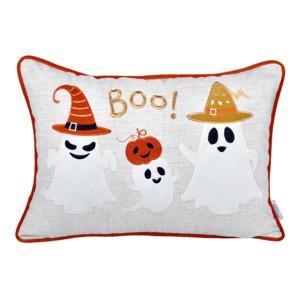 ChicFurnit Bed Pillows Halloween White Ghosts Pillow Fall Pillow Autumn Pumpkin Pillow for Halloween Home Decor, White, 14"*1"*20" - 1 of 4