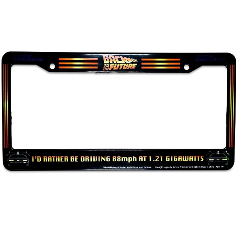 Auto Drive Universal Metal License Plate Frame Pack of 2, Black