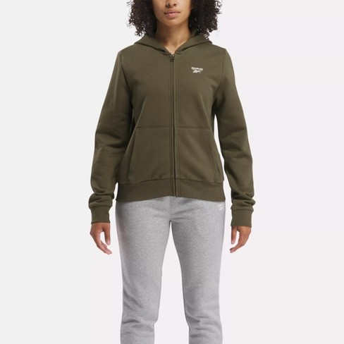 Reebok Reebok Identity Small Logo Fleece Full-zip Sweatshirt M Army Green :  Target