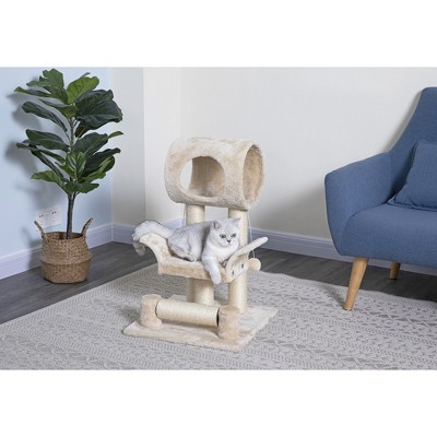 Go Pet Club 28" Cat Tree Scratcher Condo With Sisal Covered Toys F13