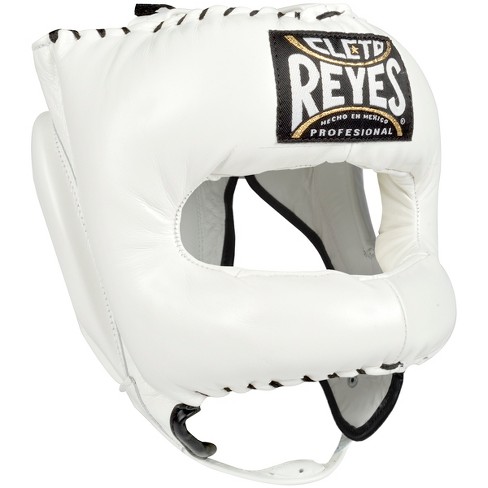Cleto Reyes Traditional Leather Boxing Headgear With Nylon Face Bar Silver for sale online 