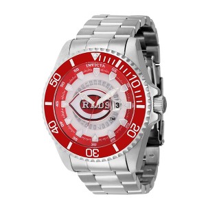 Invicta 43460 Men's MLB Cincinnati Reds Silver Bracelet Watch - 1 of 2