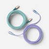 10ft USB-C to USB-C Braided Cable 2pk - heyday™ Deep Sage Peri-Blue - 3 of 3