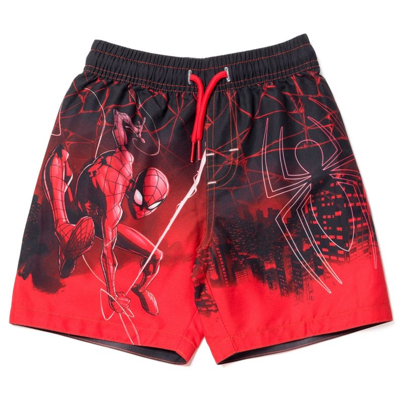 Marvel Spider-Man Pullover Rash Guard and Swim Trunks Toddler to Big Kid, 4 of 8