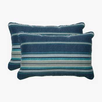 2pc Outdoor/Indoor Terrace Rectangle Throw Pillow - Pillow Perfect