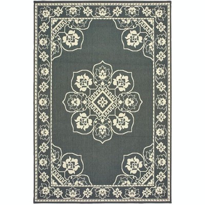 Oriental Weavers Marina 7764E Grey/ Ivory Indoor/Outdoor Area Rug - 8'6" x 13'