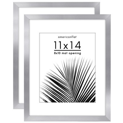 Americanflat 2 Pack of Picture Frames with Mat - Plexiglass Cover