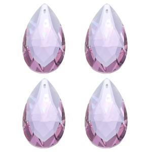 Unique Bargains Crystal Pendant DIY Lamp Arts Crafts Decorative Teardrop Beads 1.97" 4 Pcs - 1 of 4