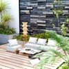 GlasFlength Outdoor Modular Sofa, Support Cushion and Back Cushion Cover-Removable, Beige, 33.07"*33.07"*14.8" - 3 of 4