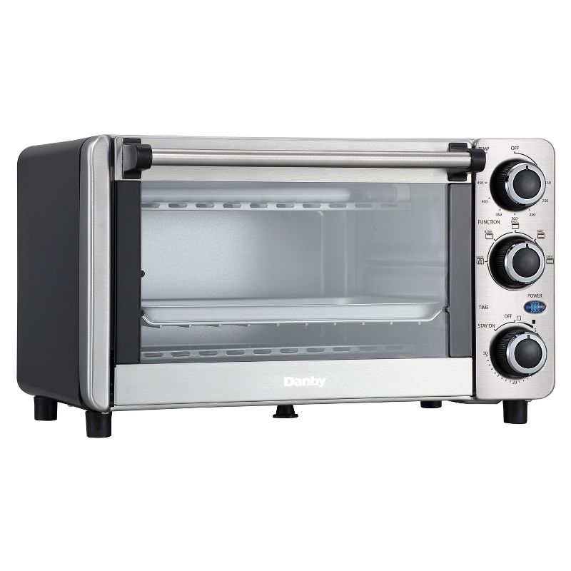 Danby DBTO0412BBSS 0.4 cu. ft./12L 4 Slice Countertop Toaster Oven in Stainless Steel, 3 of 10