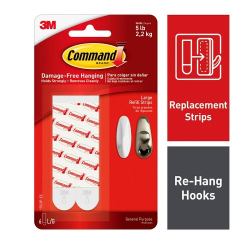 Command Large Picture Hanging Strips, Damage Free Hanging Picture Hangers,  No Tools Wall Hanging Strips for Living Spaces, 14 Black Adhesive Strip