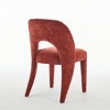 Kumasinova 19.7"H Sleek Dining Chairs Set of 2,Plush Chenille Kitchen Chair with Hollowed-Out Back,Iron Frame,300lbs Capacity - 4 of 4