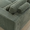 NicBex Couches for Living Room Loveseat with Ottomans Corduroy Fabric Modular Sectional Sofa Comfy Deep Plush Couch with Ottomans and 2 Pillows - 3 of 4